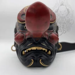 Japanese Tengu Cosplay Wearable Samurai Mask Tattoo Shop Bar Decorations Ball Halloween Props Sky Dog Mask Wearable Ornaments