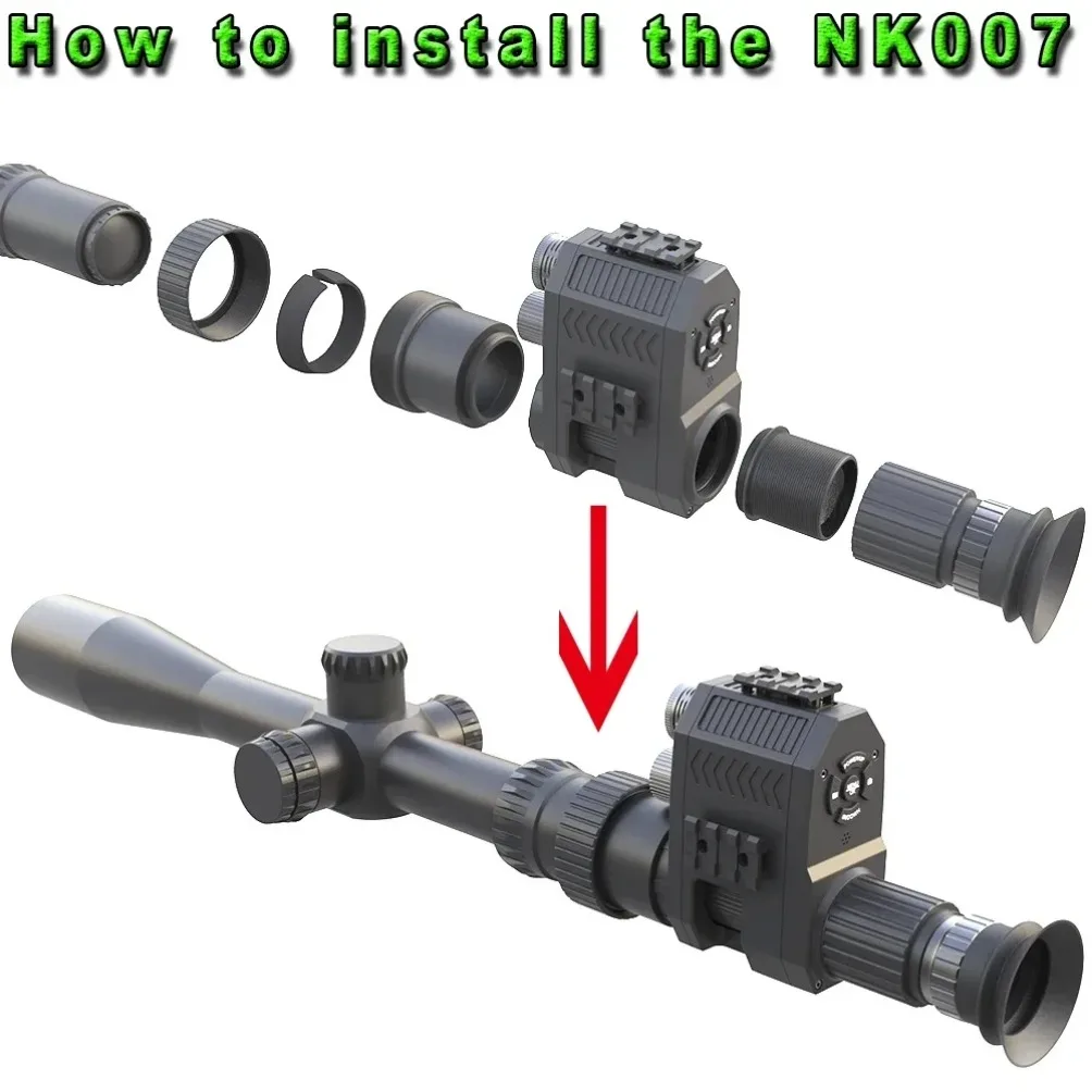 

Hunt202520252023 Megaorei NK007 Night Vision Rifle Scope 850nm Riflescope Monocular IR Hunting Trail Camera Recorder With 300M N