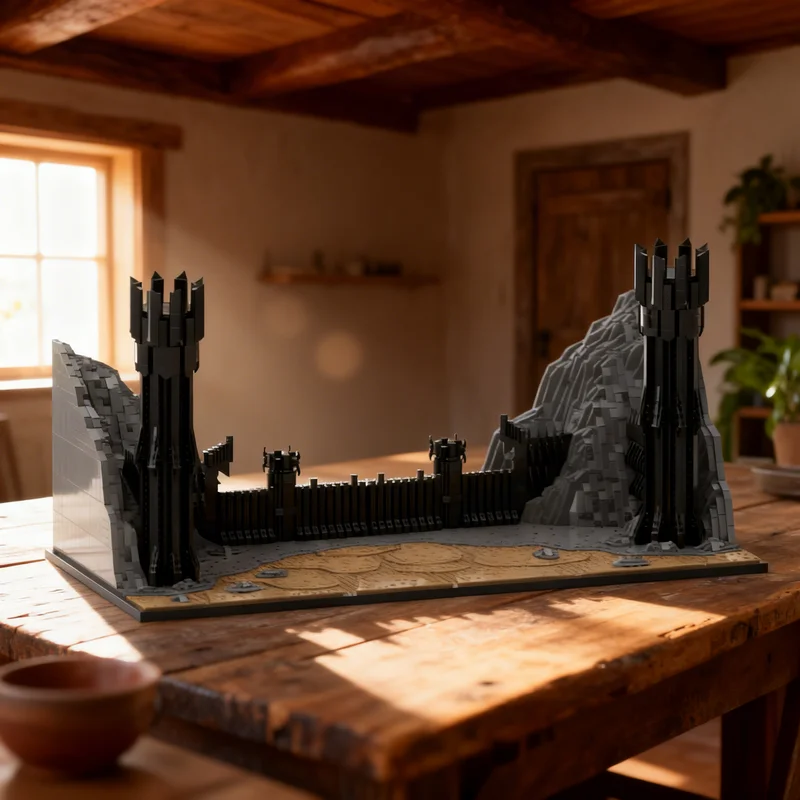 

7404pcs MOC Black Gate LOTR Hobbit Lord Rings The Model Building Blocks Architecture Toys Christmas Gifts Education Kids Brick