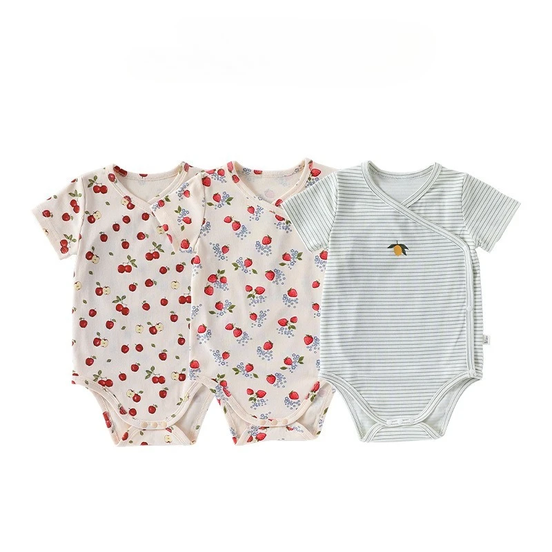 Summer Baby Girl Clothes Kimono Onesie Cotton Printing Infant Bodysuit Boys Girls Outfit Cute Romper Newborn Toddler Outfits