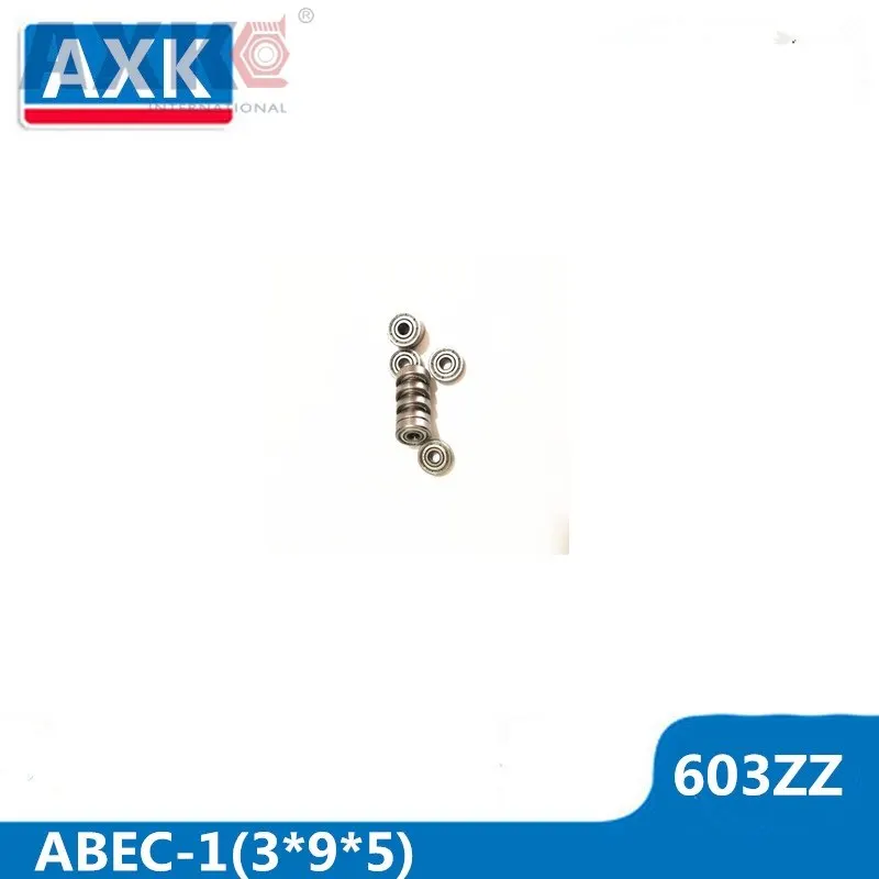 AXK 603ZZ Bearing ABEC-1 (100PCS) 3x9x5mm Miniature 603 ZZ Ball Bearings 603 2Z  603Z