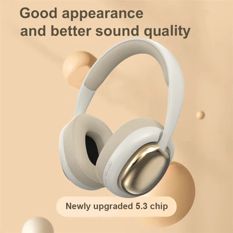 

Wireless Bluetooth Headphone Mirror Metal Feel Heavy Bass Stereo Comfortable Wear Headset Folding Design Ultra Long Endurance