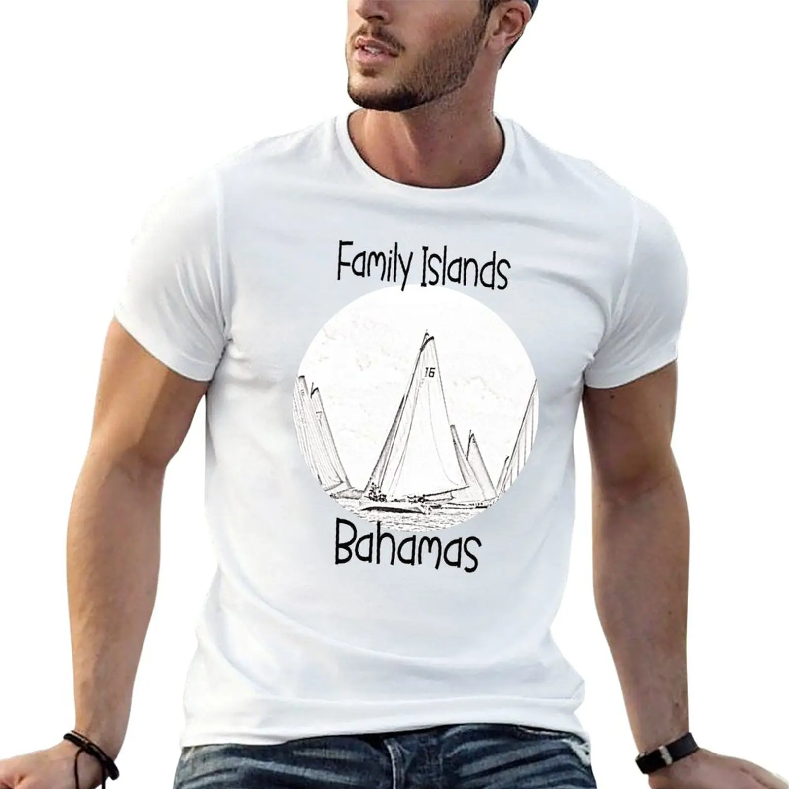 Camiseta Family Island Bahamian Regatta, camisetas para hombre, camiseta de algodón suave para hombre, camiseta de lujo