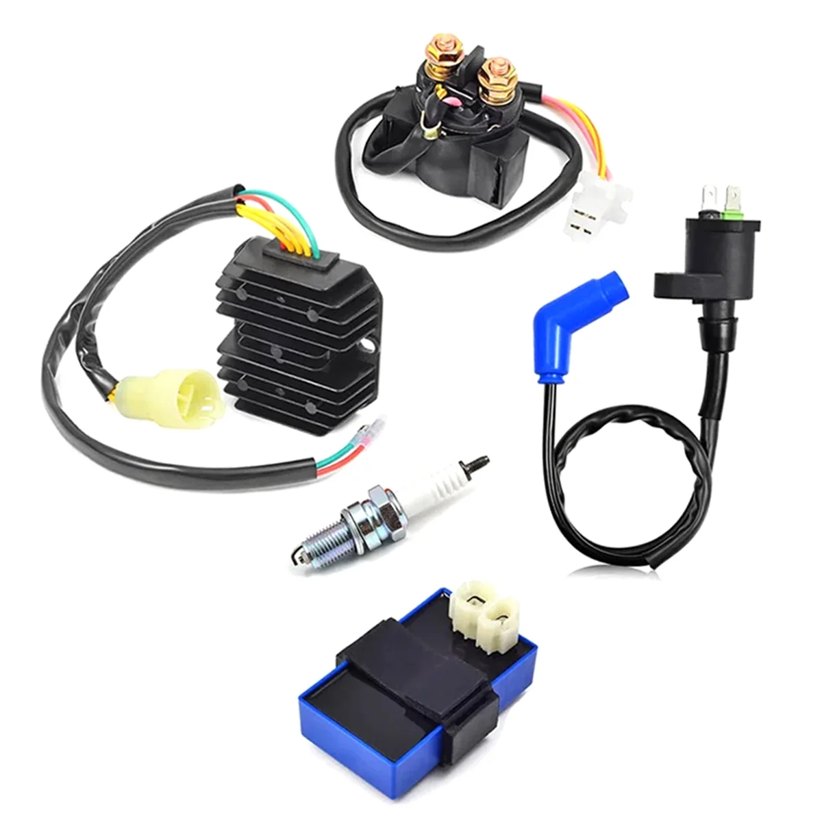 30410 HC4 770 CDI BOX Ignition Coil Voltage Regulator Rectifier Relay Kit for FourTrax 300 TRX300 TRX300FW