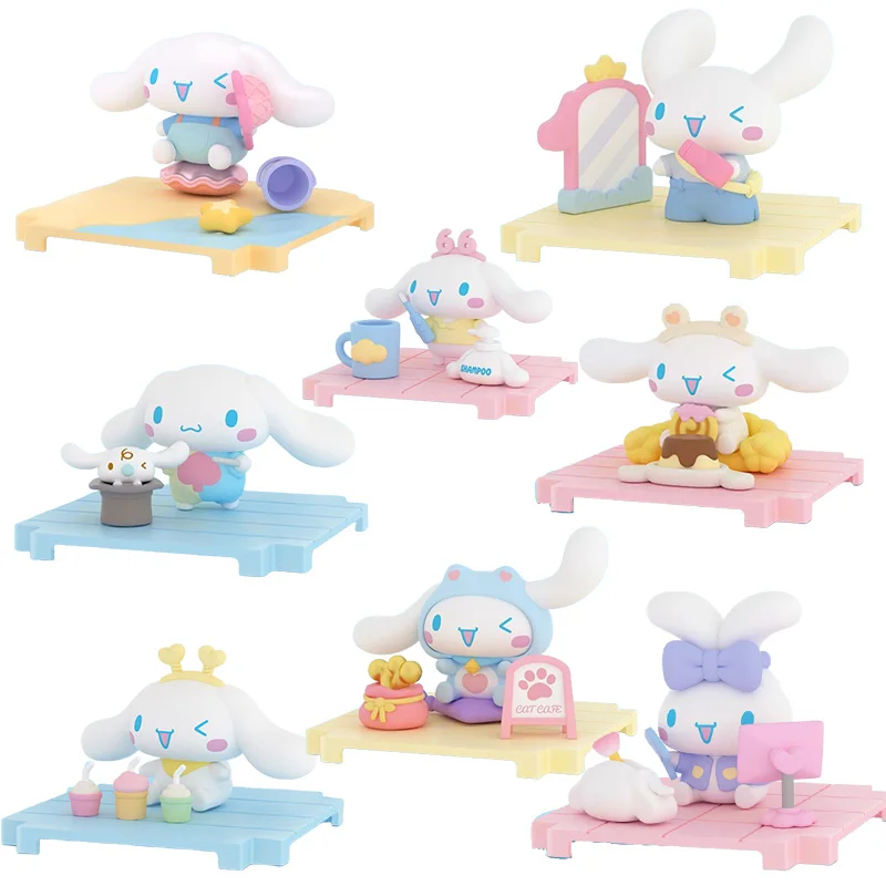 Sanrio Weekend Plan Blind Box, Cinnamon Roll, Cartoon Characters, Trendy Kawaii Dolls, Brinquedos infantis, ornamentos, presentes de férias, Novo