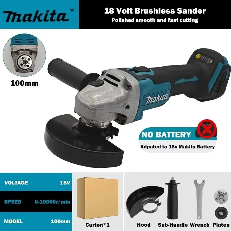 

NEW Makita DGA404 18v 125mm power tools Grinder Tool Wireless Power Tools Electric Grinder Angle Grinder Brushless Sander Angle