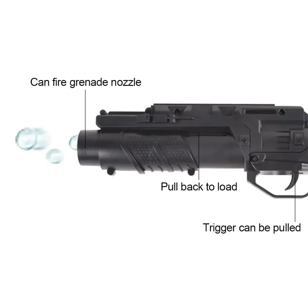 M203 lanciatore di granata con palline di Gel con doppia canna doppia campana M4/16 giocattoli lanciatori di plastica corti per il tiro di Paintball giocattolo per bambini