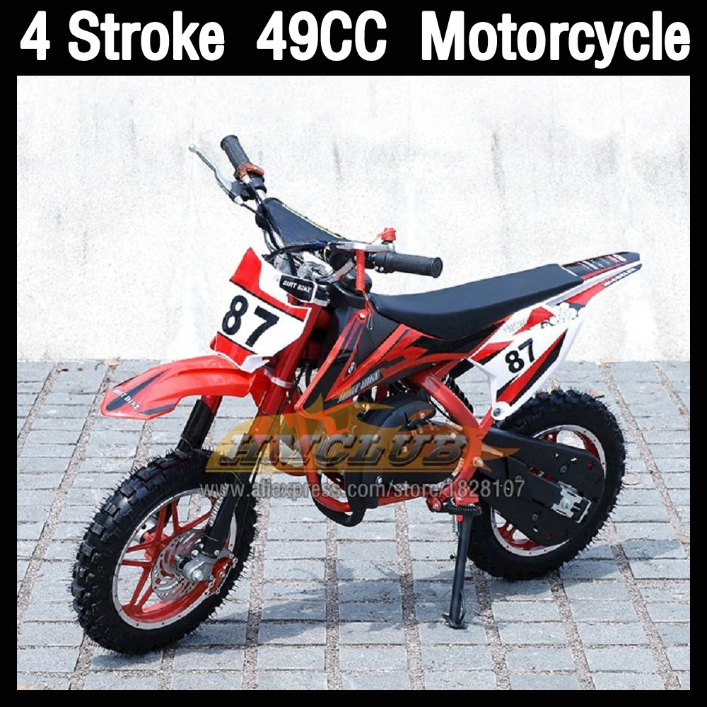 49/50CC 4Stroke MOTO Dirt Bike Minitype Microcode Force Power ATV OFF-road Gasoline Motorcycle Racing Motorbike For Adult Child