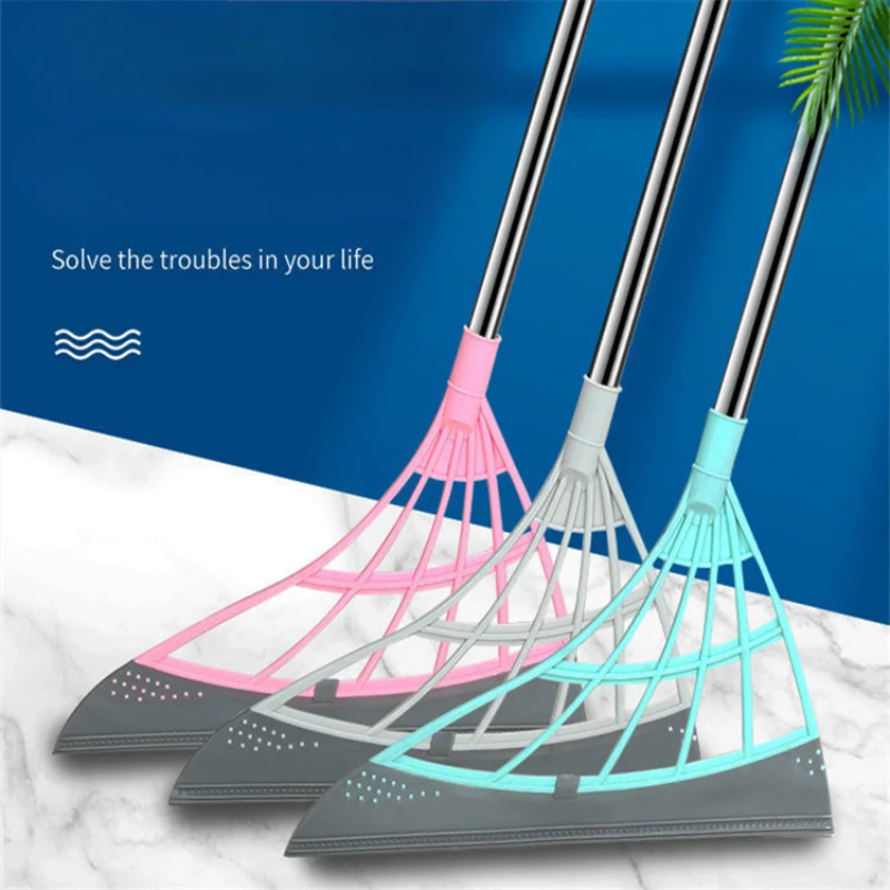 Portable Silicone Scraper Broom Wiper High Place Glass Wiper Floor Mop Household Splicing Cleaning Broom Bathroom Sweeping Water