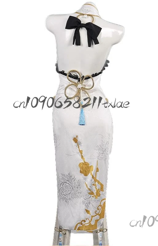 مجموعة كاملة من أزياء Zero Rem التنكرية - فستان تشيباو الأنيق مع شعر مستعار لزي الرسوم المتحركة الصيفي للتخرج في الهالوين