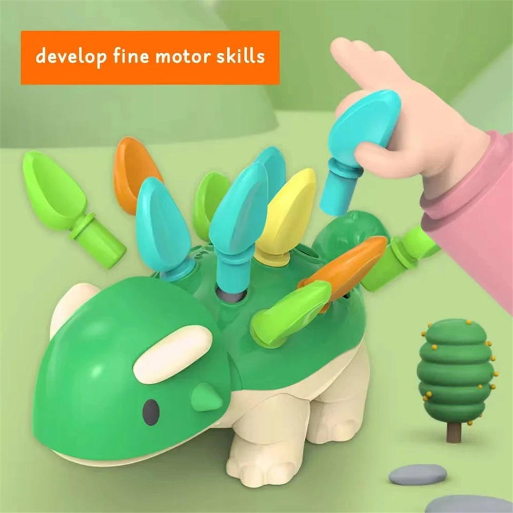 Toddler Dinosaur Hedgehog Montessori Insert Toy Baby Children Kid Concentration Training Early Education Fine Motor Puzzle Toys