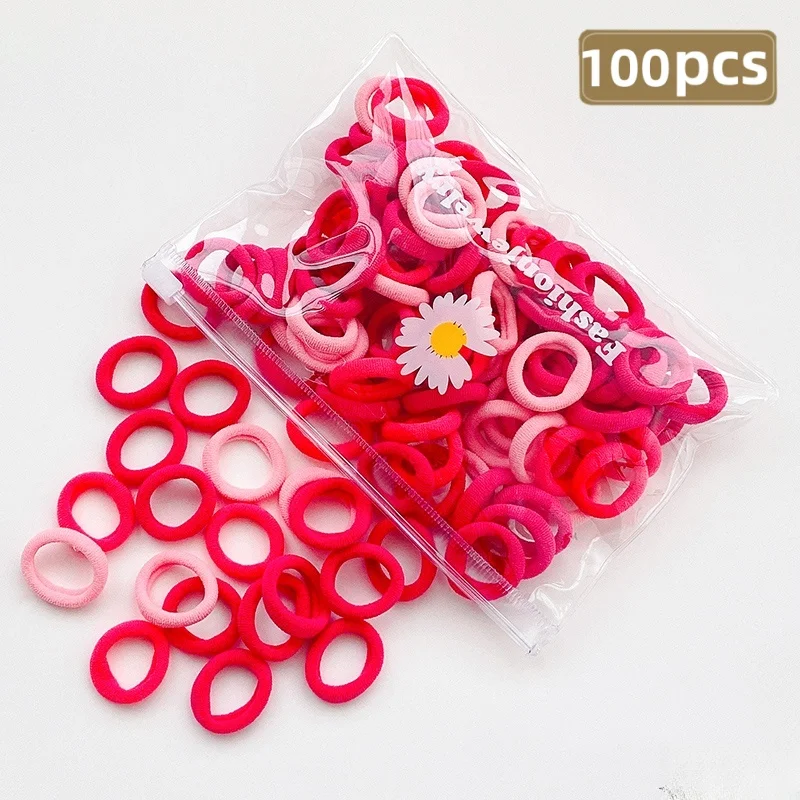 100 Stück bunte Grundlegende/vielseitige/einfache Haarbänder und Haarbänder für Mädchen, Geschenke für Mädchen
