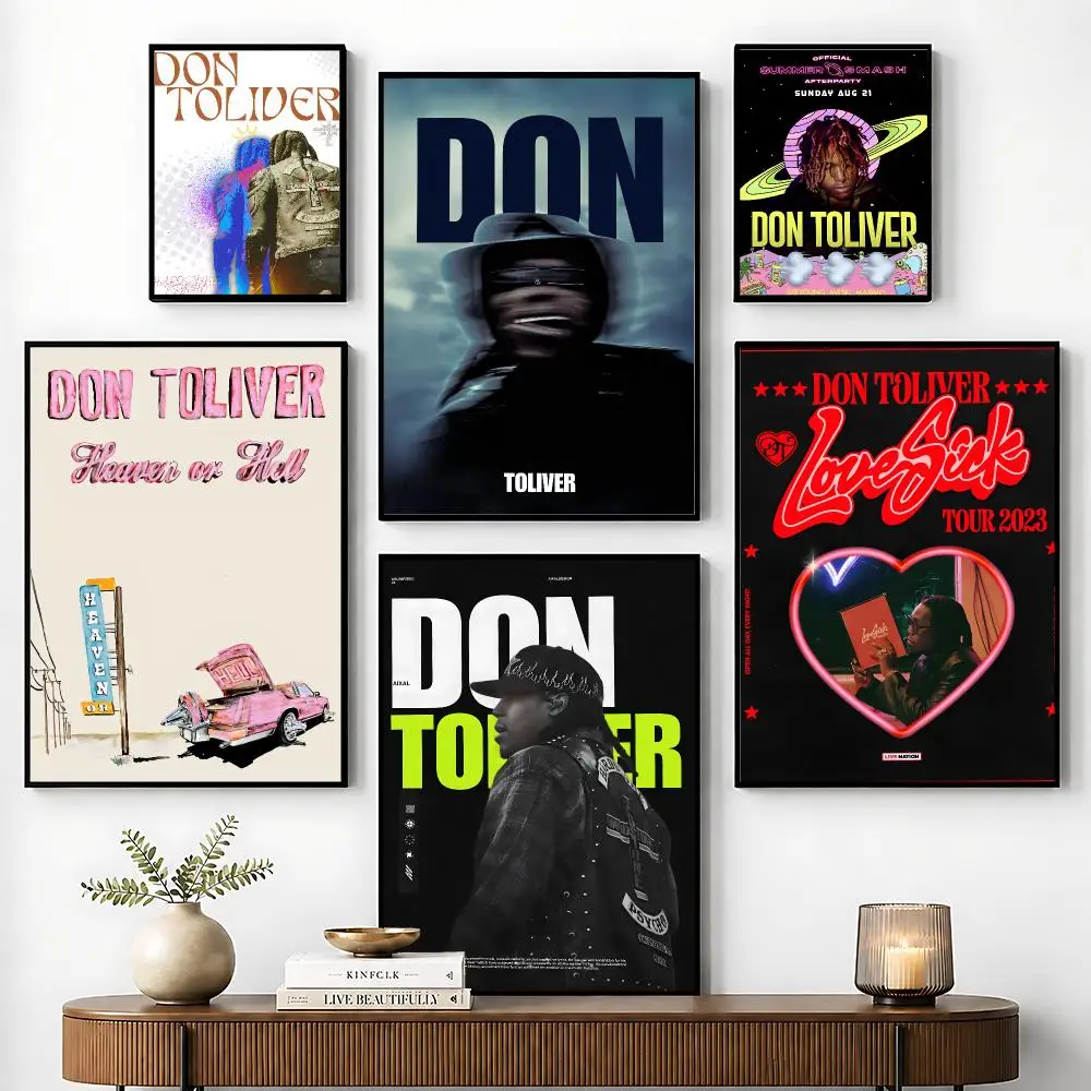 Don Toliver Rapper Poster Perfect Sticker Self Adhesive for Office Home Theater Wall Art Decor Fancy Gift