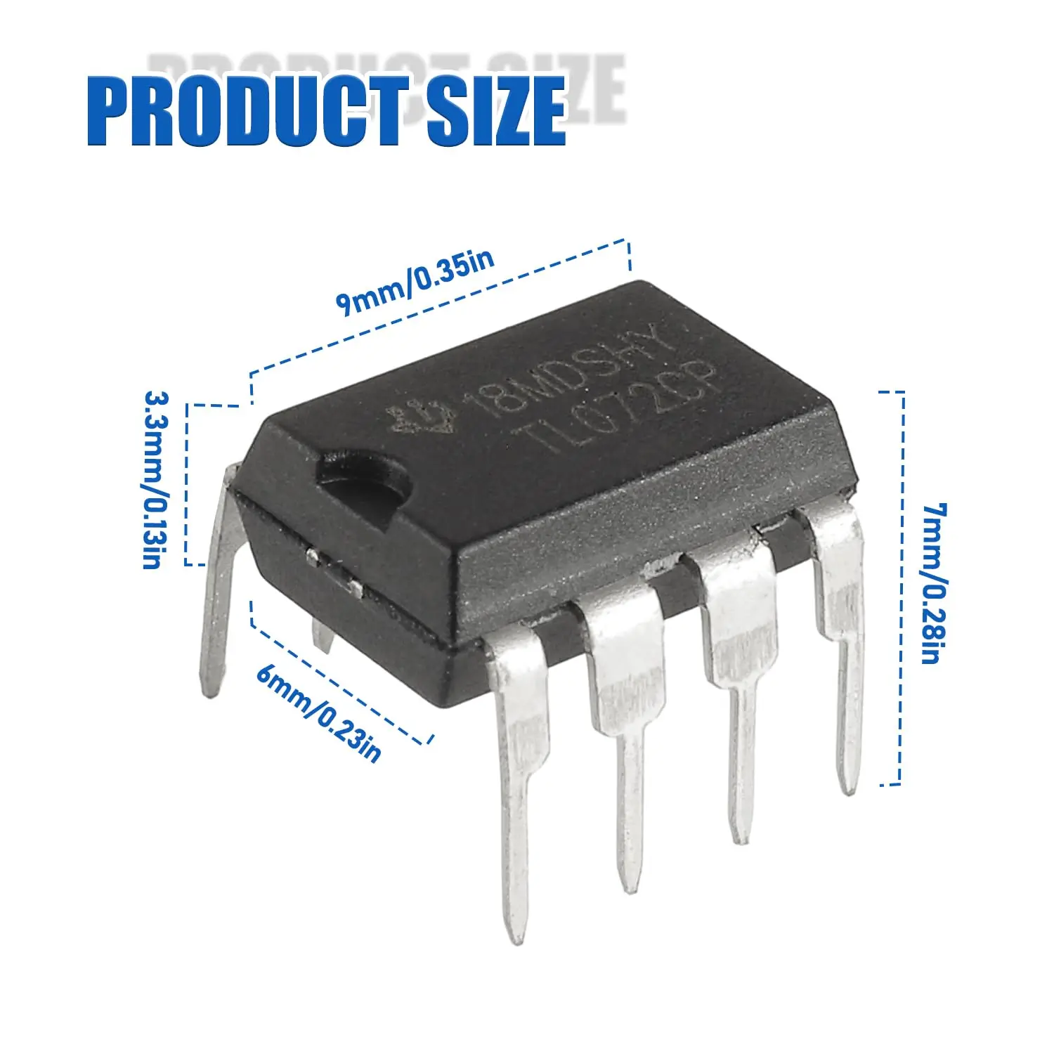 XHV TL072 072 Low Noise JFET Dual DIP8 Delay Op Amps Operational Amplifiers IC Chip (Pack of 20)
