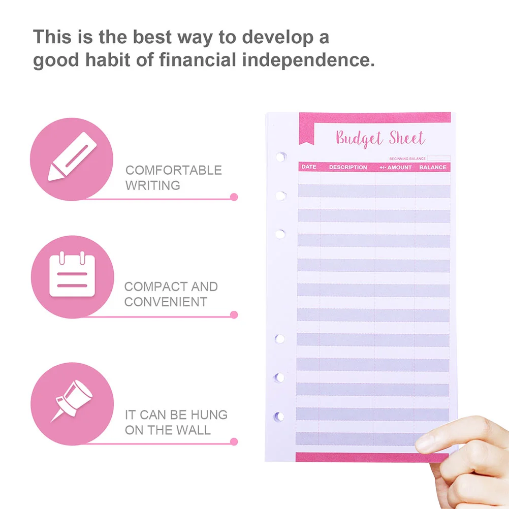 

40 Pcs Schedules Budget Card Office Purses Expense Double Offset Paper Organizer Planner