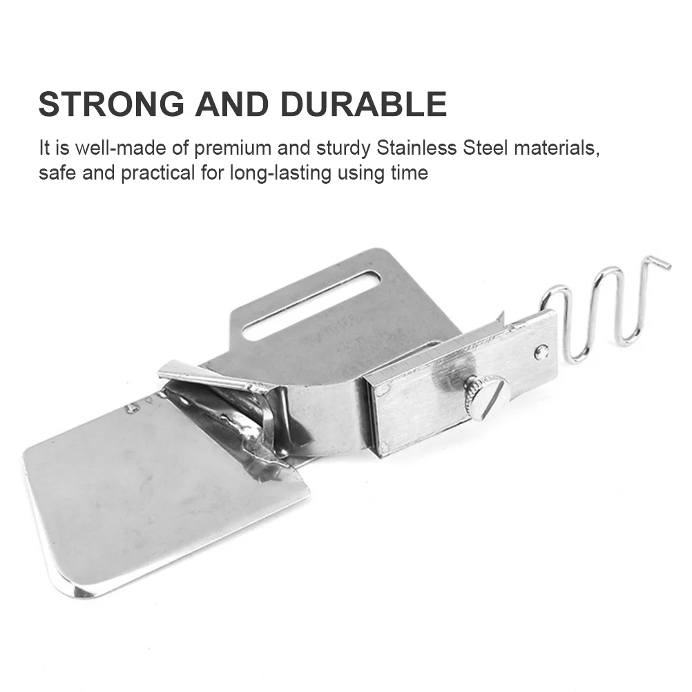 

Sewing Machine Binder Stainless Steel Durable Double Fold Angle Binder Flat Seam Folder Sewing Accessory Flat Seam Folder