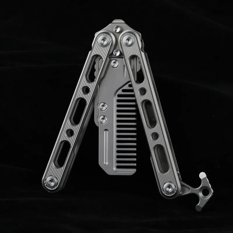 

Titanium Alloy Comb Dog Comb Opener Super Light Hair Comb Detachable Cutting EDC Outdoor Survival Tools Window Breaker
