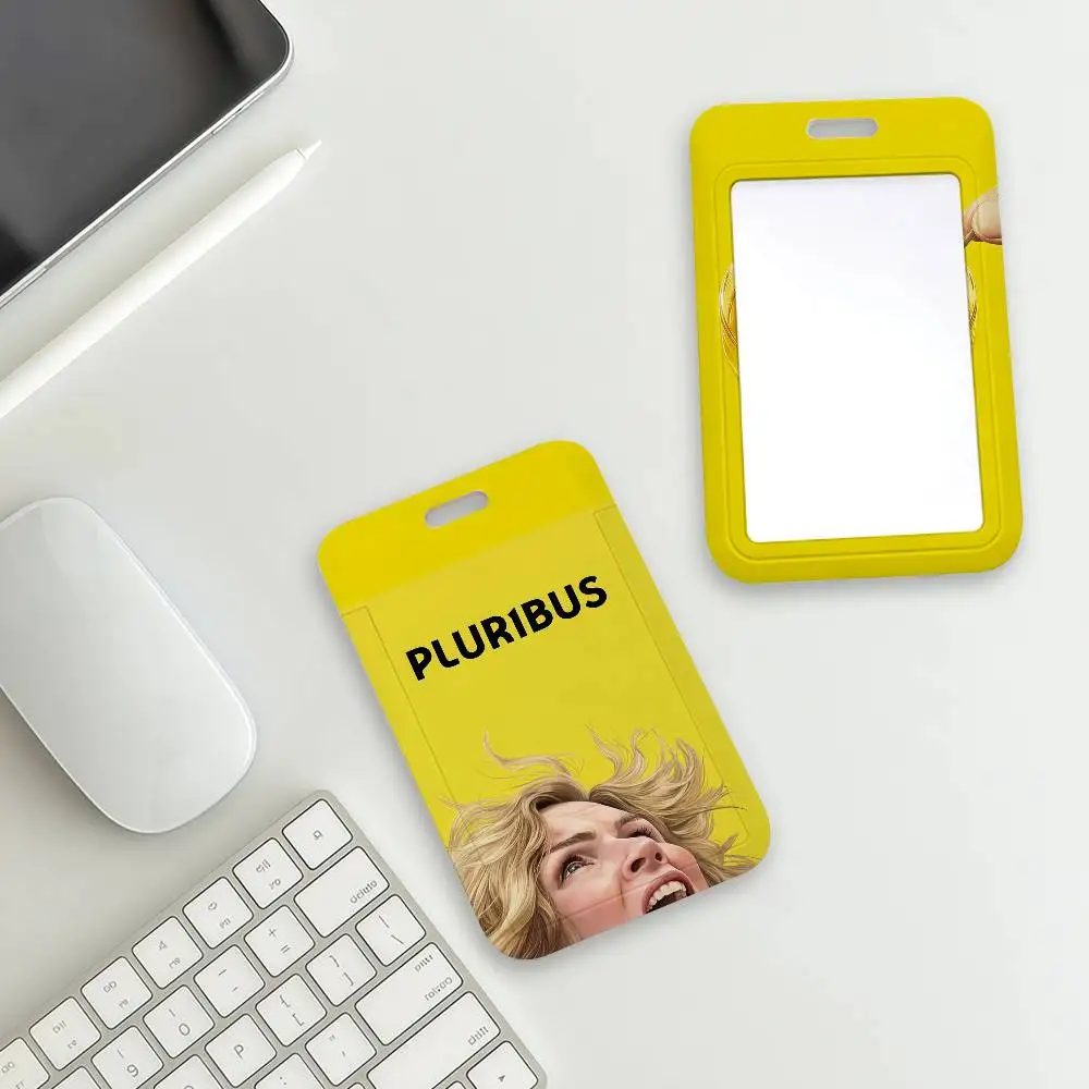 TV P-Pluribus Card Holder Corporate Business Work Badge Holders Uisex Credit Bus Daily Commute ID Case