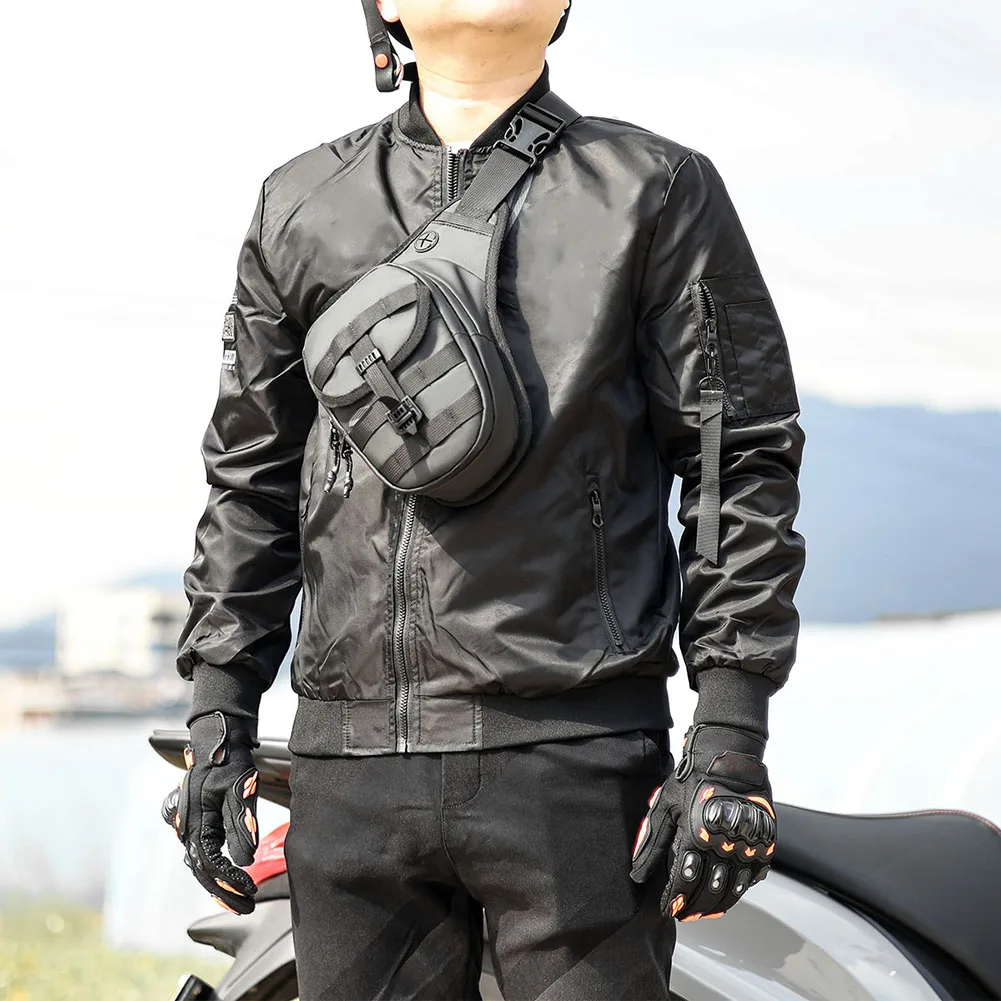 

Men Motorcycle Leg Side Bag Large Capacity Hip Waist Bags Adjustable Motorcycle Crossbody Bag for Hiking Camping Fishing