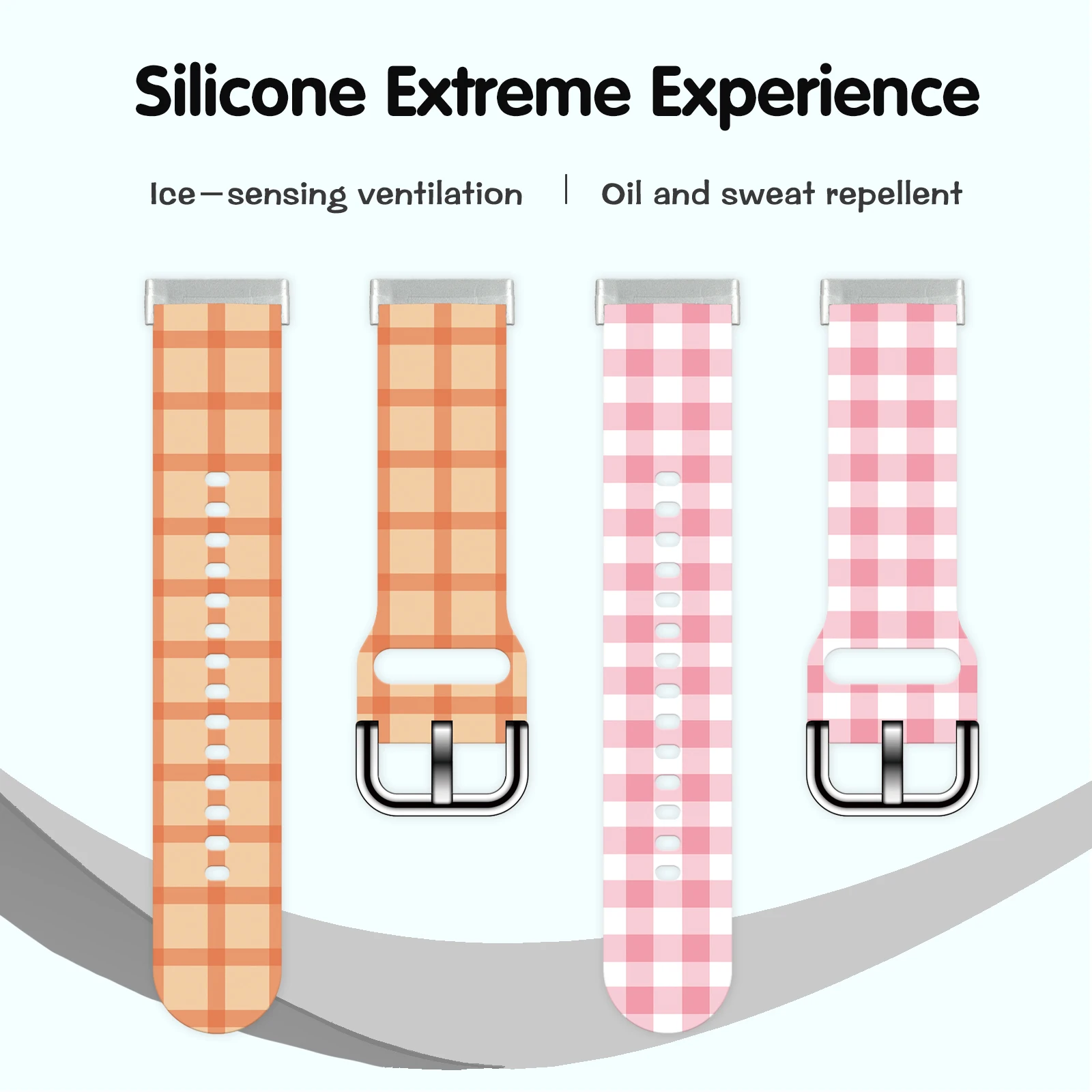 Pulseira estampada com padrão xadrez 2 para Fitbit Versa 4/3, pulseira substituível para relógio Sense 2 para mulheres como presente