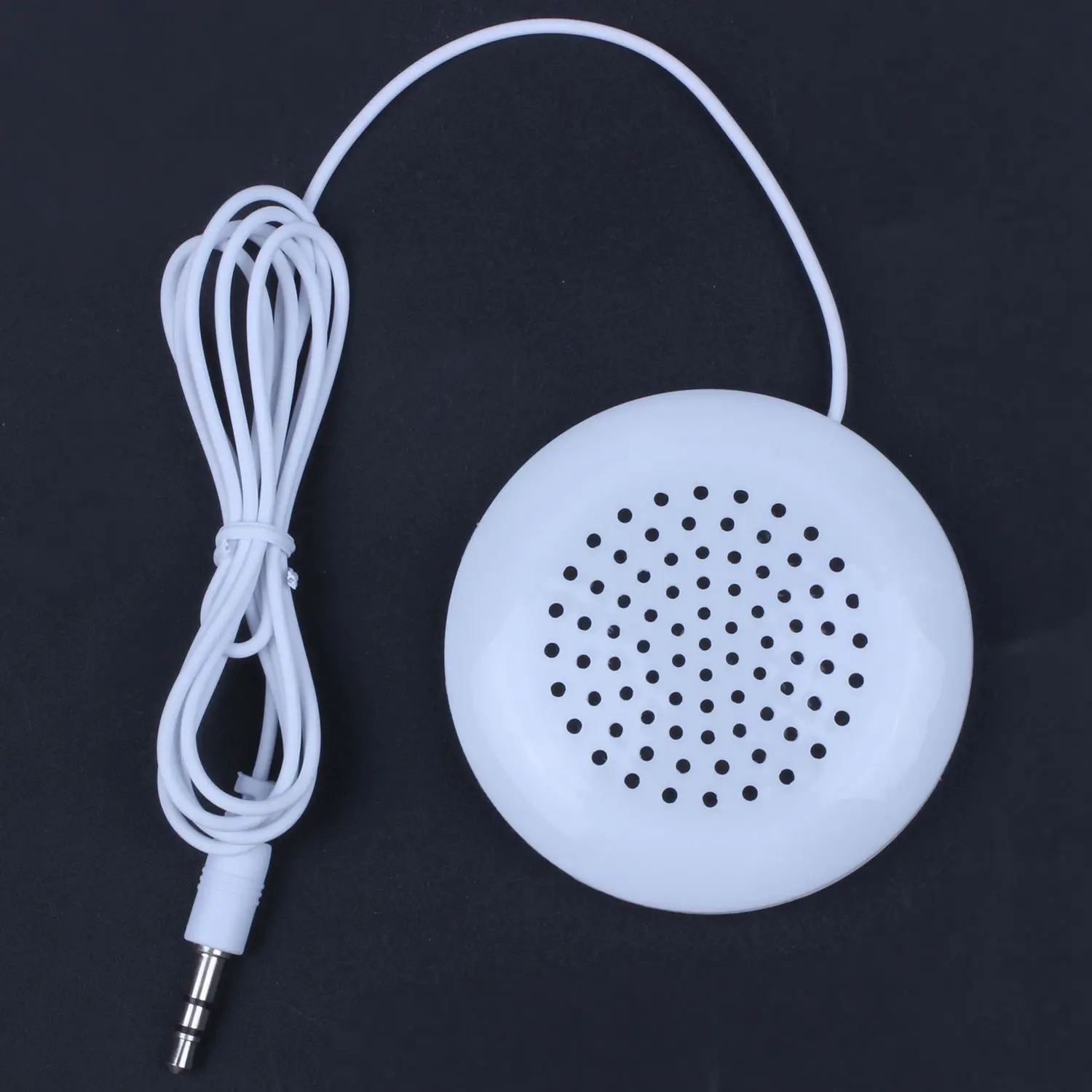 New 3.5mm Portable Mini Speaker Pad for MP3 MP4 CD iPod Phone White