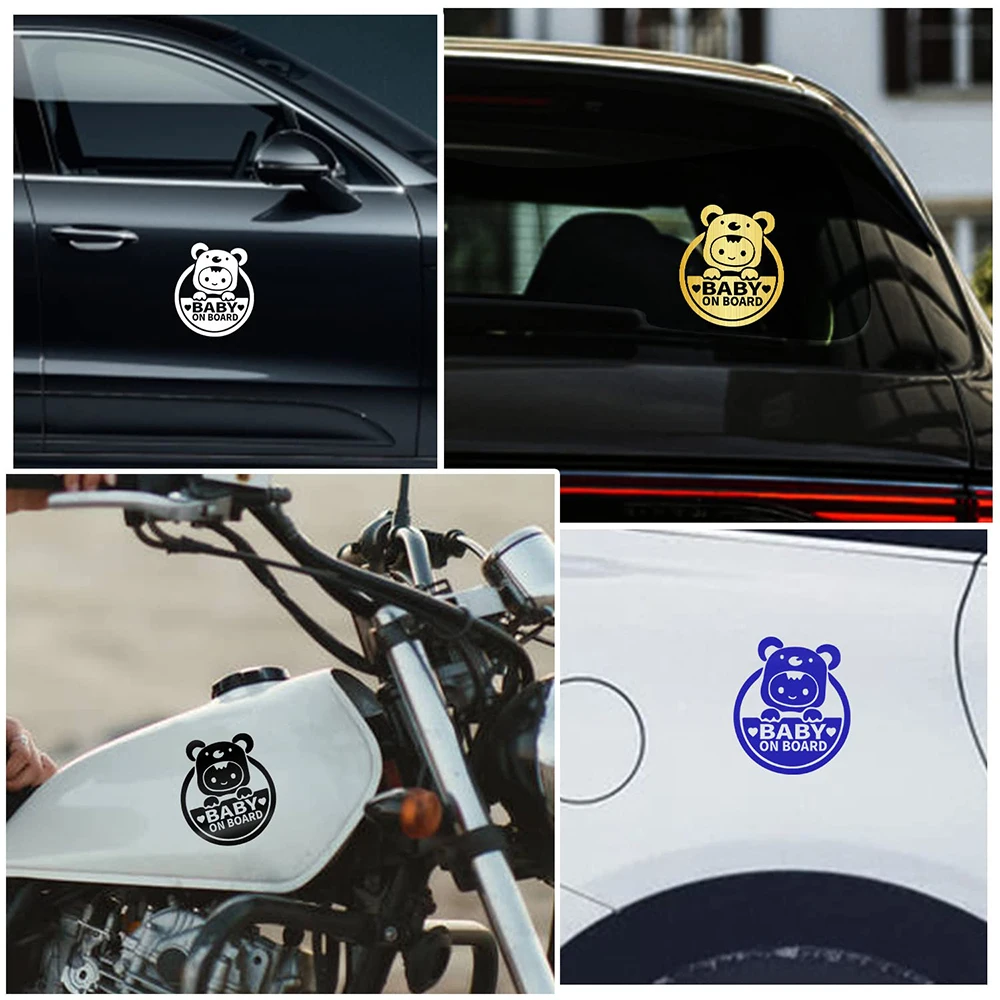 

Baby on Board Car Stickers Laser Car Body Rear Window Bumper Decoration PVC Vinyl Film Decal Auto Tuning Accessories