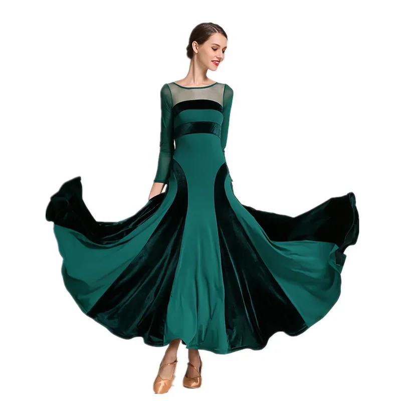 Red standard ballroom dress women waltz dress fringe Dance wear ballroom dance dance modern dance costumes flamenco dress