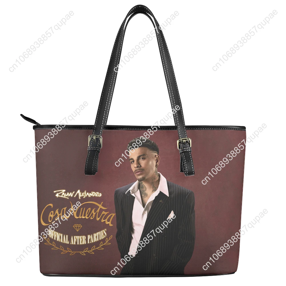 Singer Rauw Alejandro Cosa Nuestra Custom Handbag Womens Mens Tote Bag Shoulder Bag Business Leather Purse Travel Bag Gift