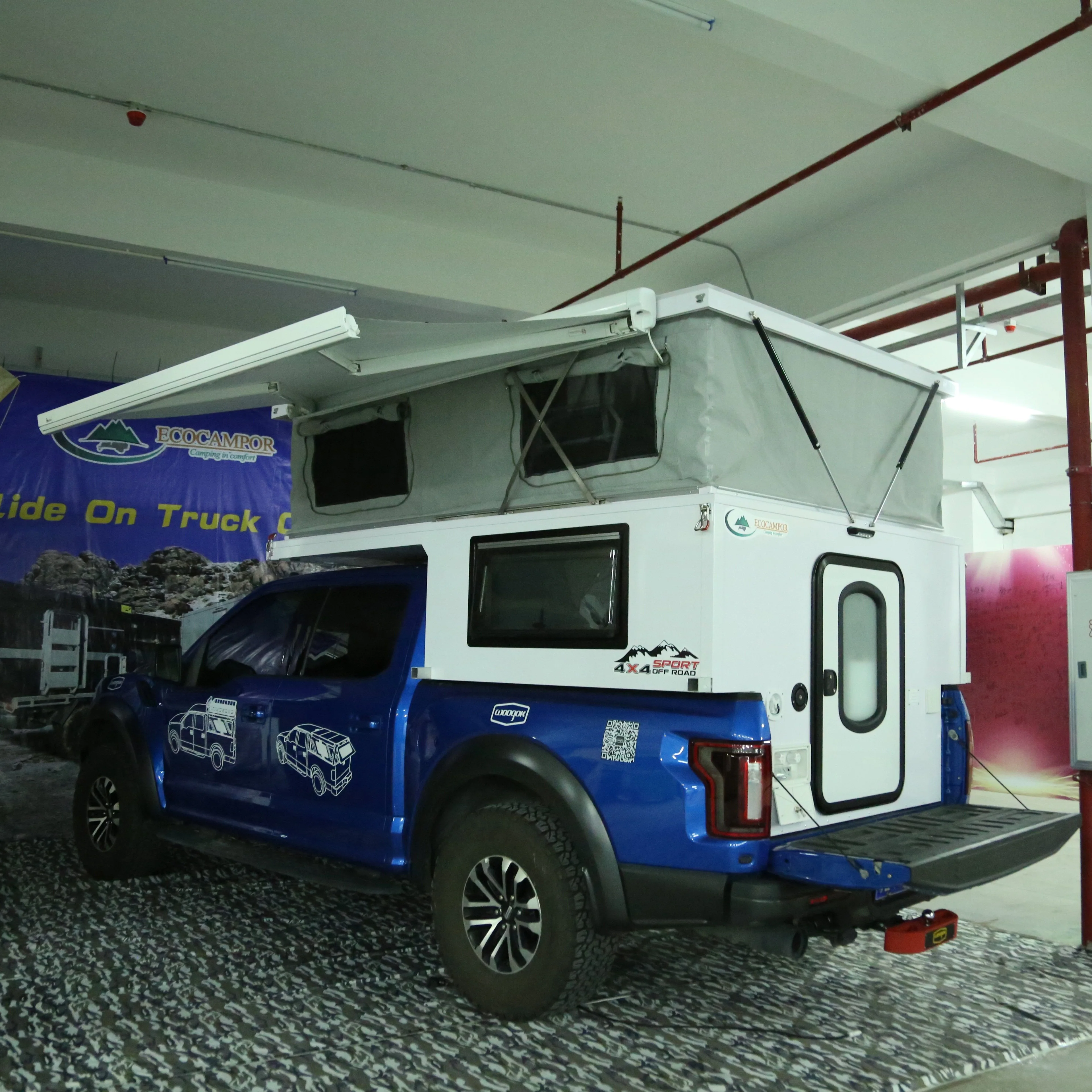 4x4 Pickup Outdoor Lightweight Luxury Popup Luxury Truck Camper With Slide Out Expedition Customized Camper RV F150 Caravan