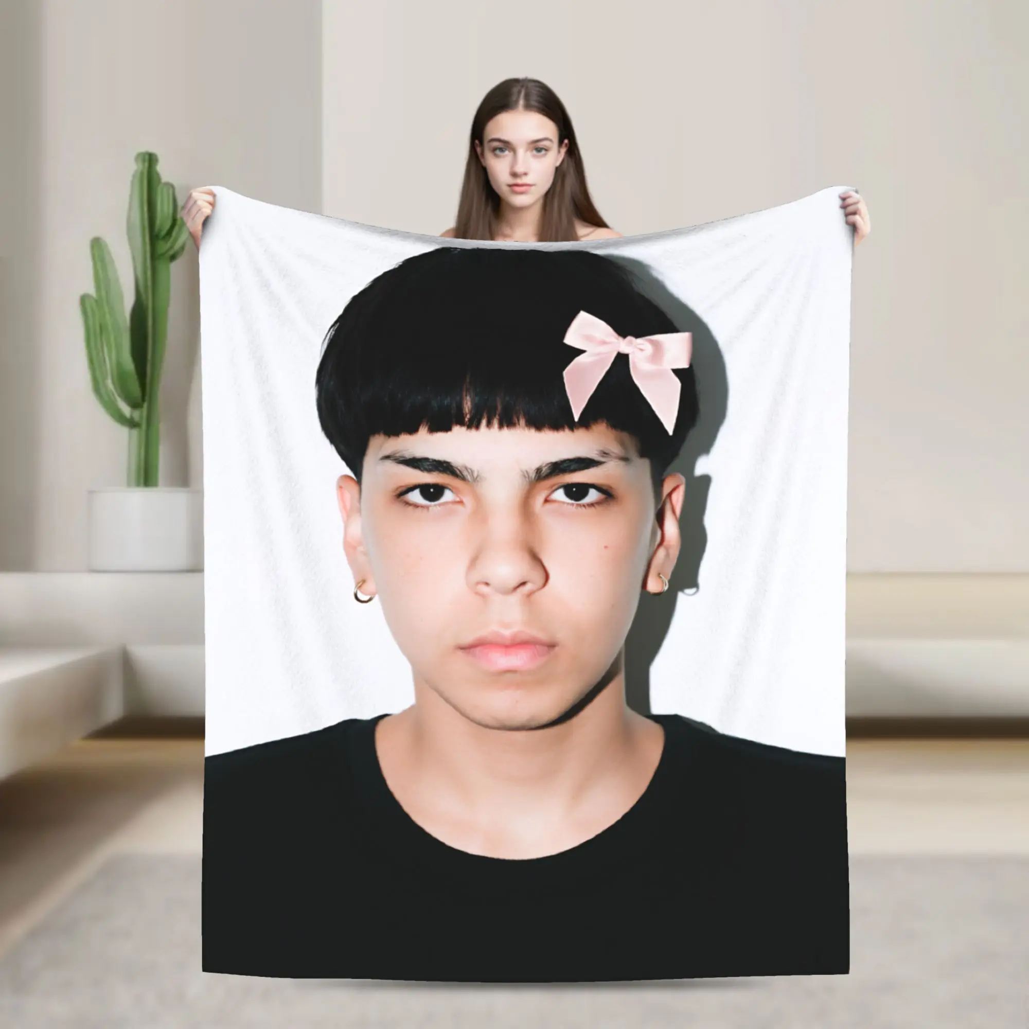 Milo J Argentine Rapper Flannel Blanket  Soft Throw Blanket for Bedroom Travel Fashion Bedspread Sofa Bed Cover