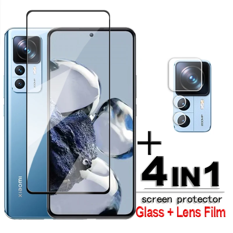 For Xiaomi 12T Pro Glass Xiaomi 12T Tempered Glass 2.5D Full Cover Glue Screen Protector Xiaomi 12 T 12T Pro Lens Film 6.67 Inch