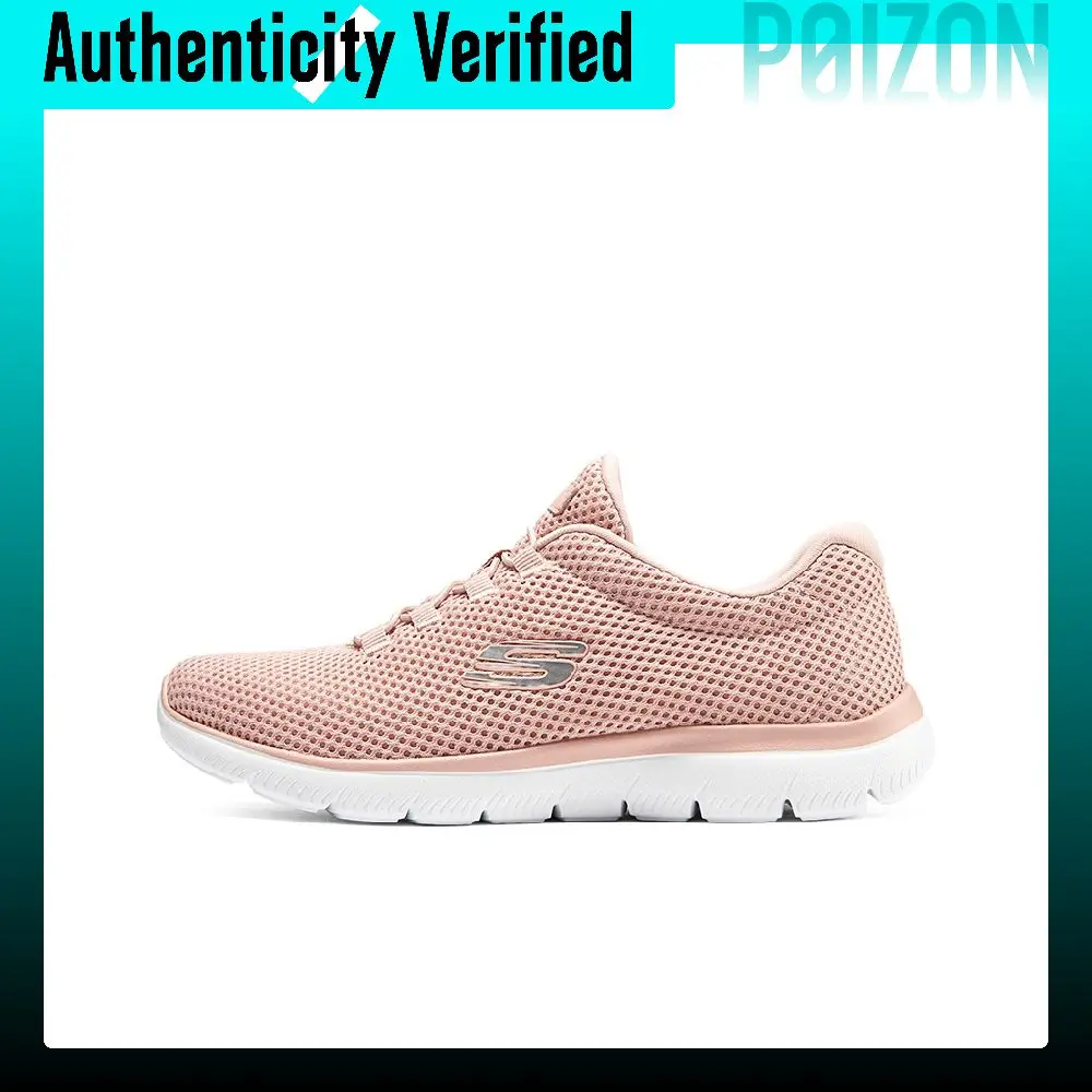 Skechers Summits Mesh Cushioning Abrasion Resistant Breathable Coverage Lightweight Low top Casual Shoes Women's Pink 12985-ROS