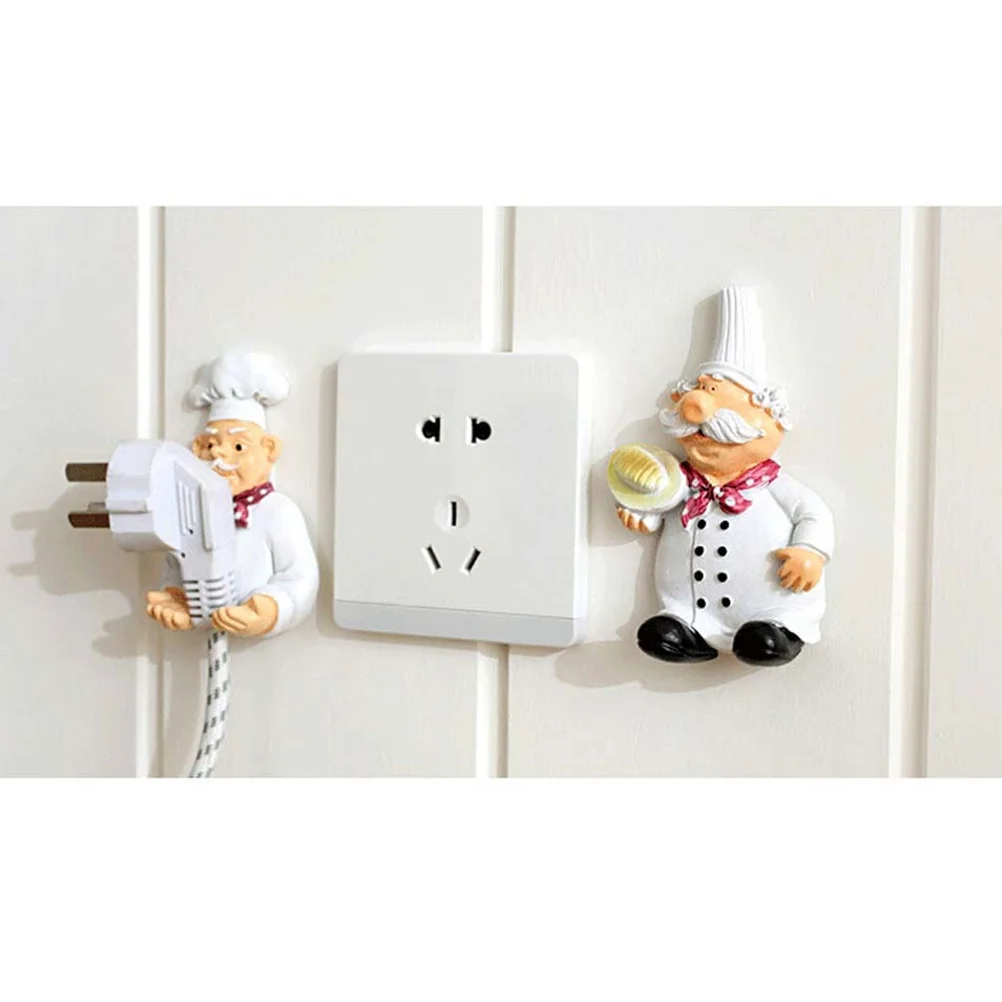 

2Pcs Premium Cable Plug Hook Cartoon Wall Decor Easy Install No Screws for Home Kitchen Living Room