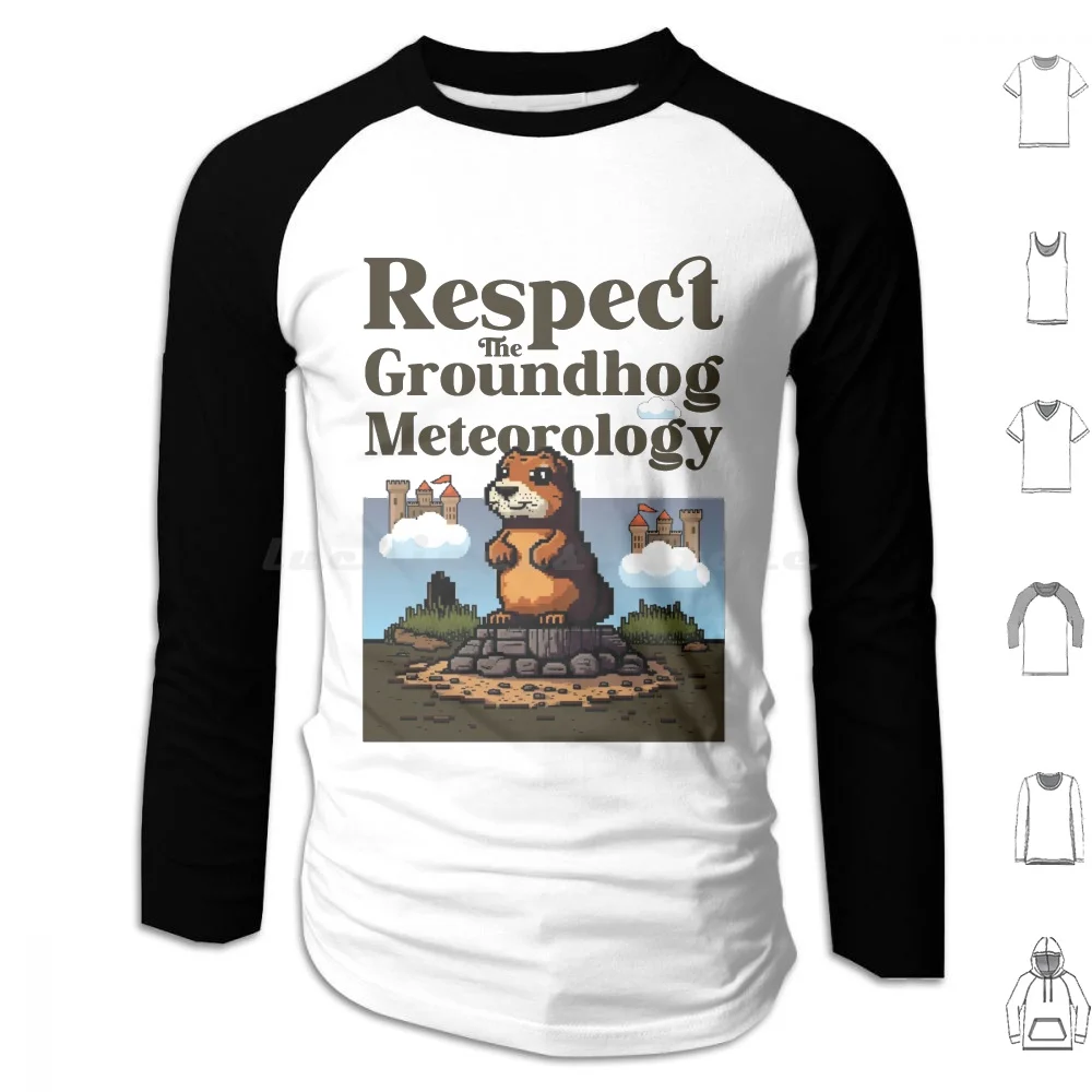 Respect The Groundhog Metelogy , Team No Shadow Pixel Art Hoodies Long Sleeve Introducing Our New Design