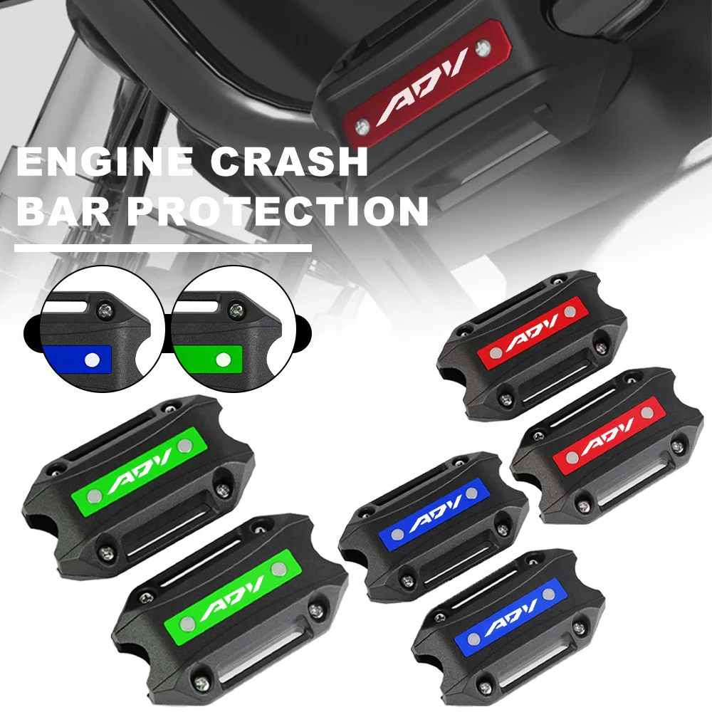 

For Honda ADV350 ADV 350 2021 2022 2023 Motorcycle 25mm Crash Bar Bumper Engine Guard Protection Decorative Block ADV150