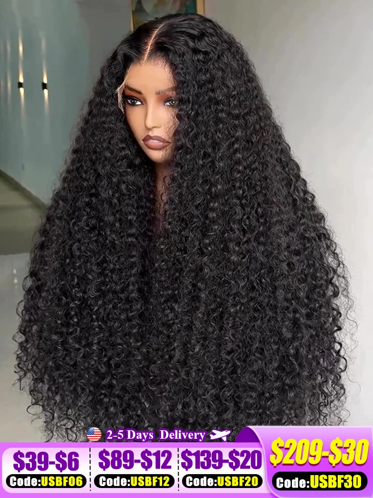 Melodie 30 40 Inch Deep Wave 13x6 13x4 HD Lace Frontal Wig Human Hair Loose Wave Curly Pre Plucked Lace Front Wigs  For Woman