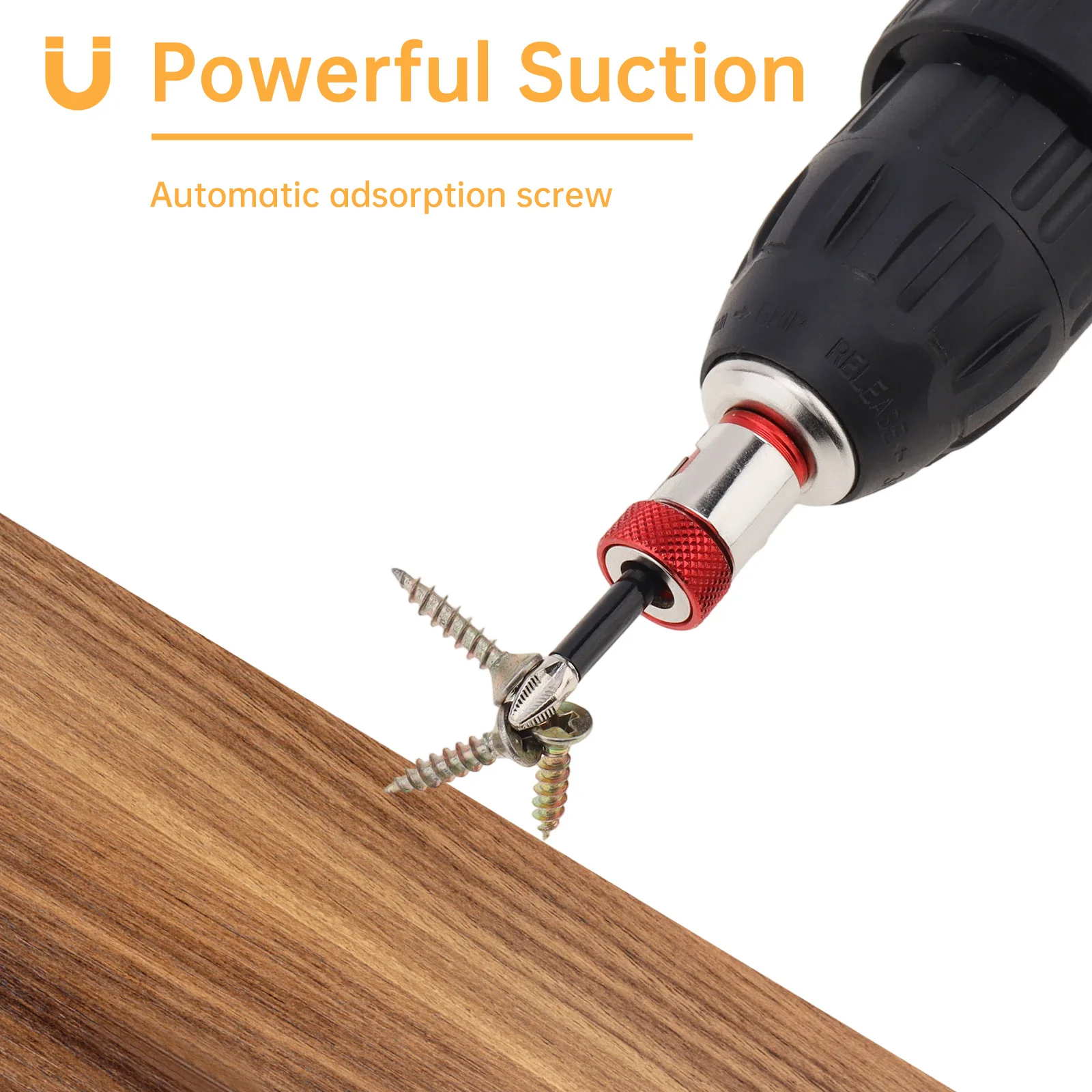 Tête de porte-embout de tournevis, anneau magnétique pour tournevis hexagonal de 1/4 pouces et embouts électriques de 6.35mm, support d'anneau de magnétiseur amovible