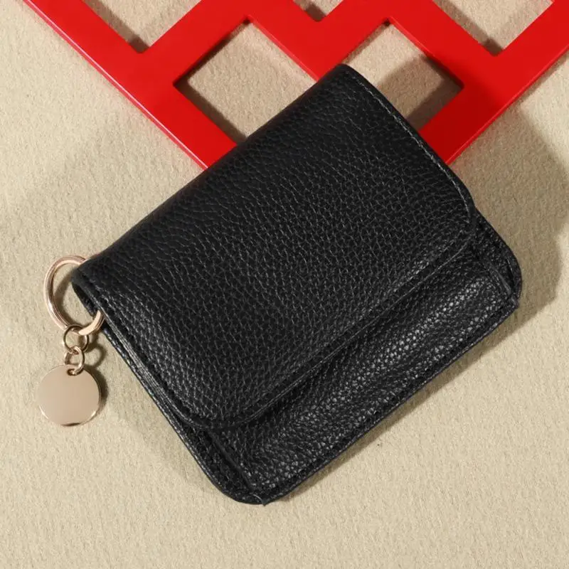 Vintage Solid Color Short Wallet, Portable Bifold Coin Purse, Women's Credit Card Holder