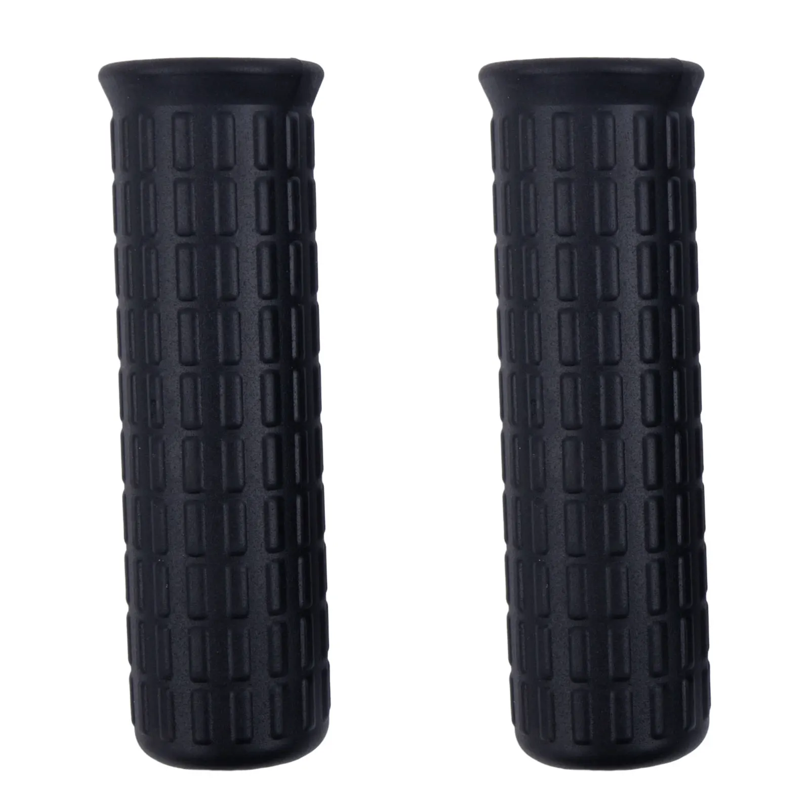 2 قطعة مقابض مطاطية لعربة اليد أنابيب مستديرة مقابض بديلة مضادة للانزلاق كم مطاطي ﻿ مقود قبضة العربة السوداء