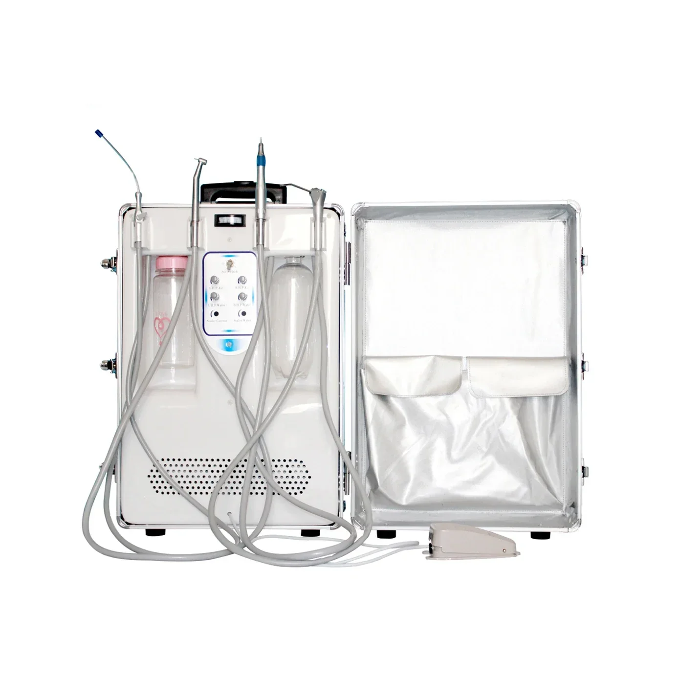 Mobile Dental Chair Suction Portable Dental Unit With Air Compressor for Dental Clinic