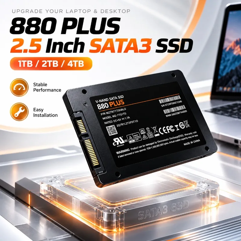 Original 880 PLUS Internal Solid State Drive SATA3 SSD 500GB-4TB 2.5 Inch Hard Disk Solid State Drive for Laptop Desktop