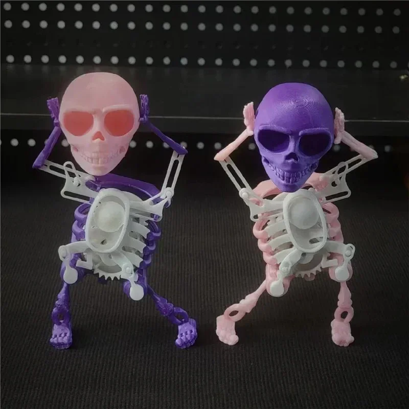 3D Skeleton Man Dancing Dancing Skull Ornament Dancing Character Scary Skeleton Novelty Toys Tabletop Kids Adults Gifts