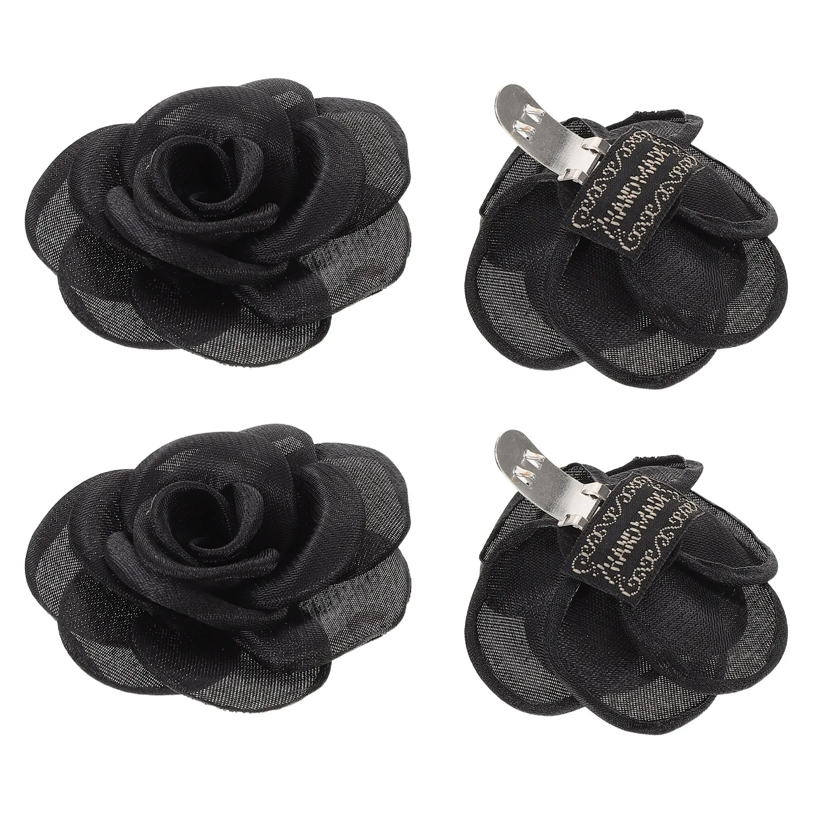 

4Pcs Faux Rose Flower Heads Artificial Fabric Roses for Craft Decorations Wedding Party Scrapbooking Home Decor Floral
