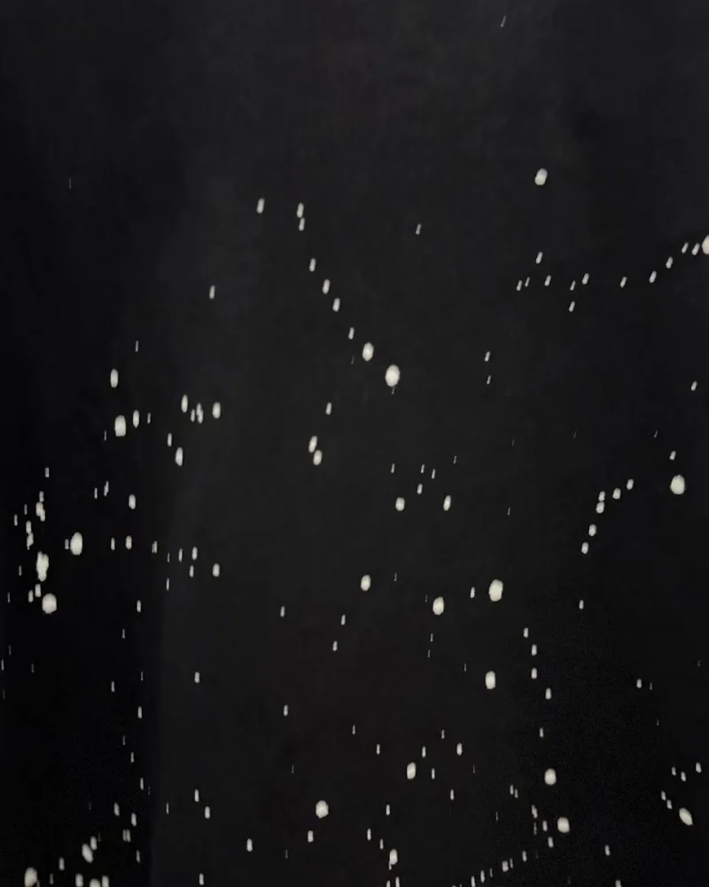 Satoshi Nakamoto Street Style Black 100% Cotton Round-Neck Washed Distressed Splatter-Print Short-Sleeve T-Shirt