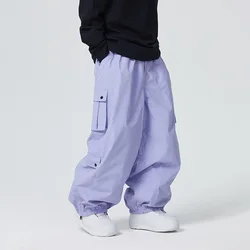 Pantalones de esquí de gran tamaño para hombres y mujeres, pantalones de esquí de snowboard, equipo de esquí juvenil, pantalones de esquí cálidos impermeables, invierno, nuevo