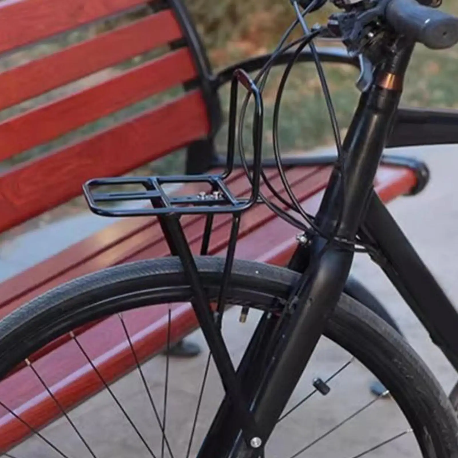 

Bike Carrier Rack Front Cargo Bike Rack Holder Bracket For Storage Basket Bag Cruiser Dirt Cycling Daily Commuting Travel Biking