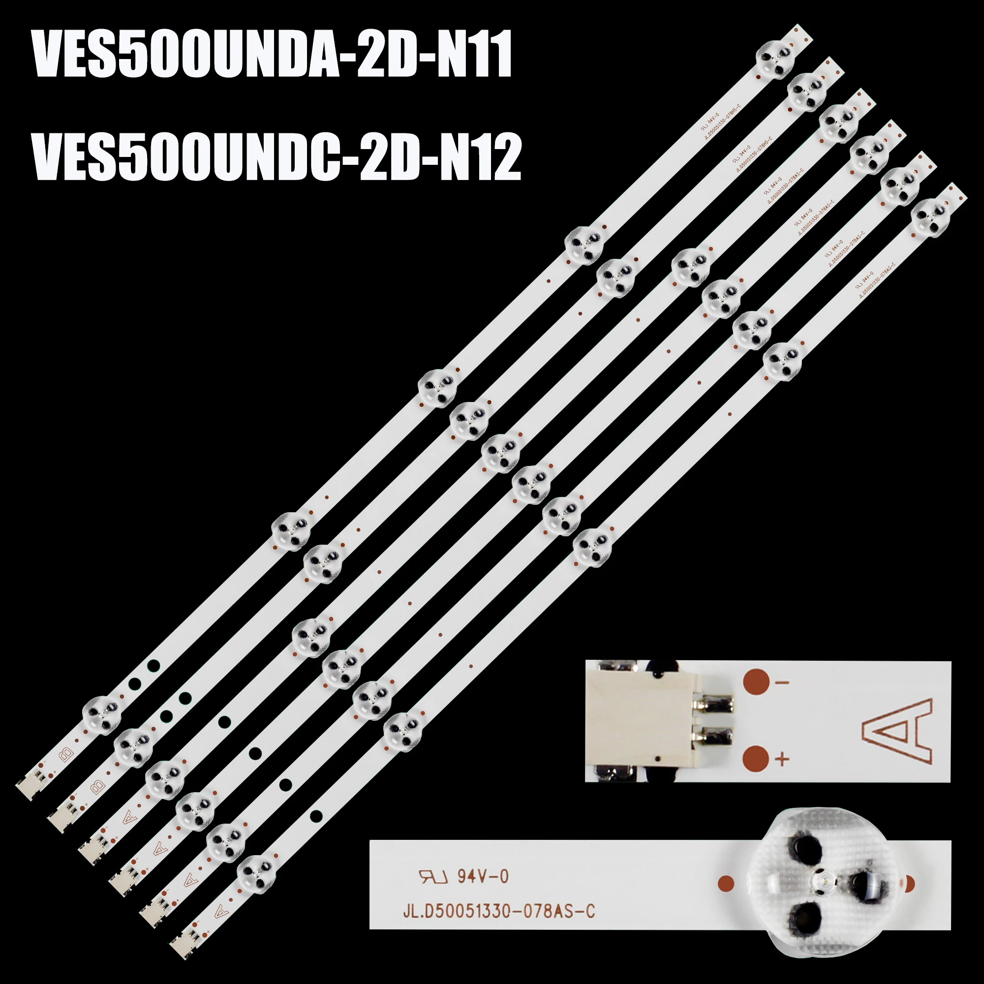 

1/5/10 Kit LED Strip for D50F289M4CW 50HB26T72U A SVV500A52B SVV500A51 50FD7300 50FD5400 VES500UNDA VES500UNDL VES500UNDC-2D-N11