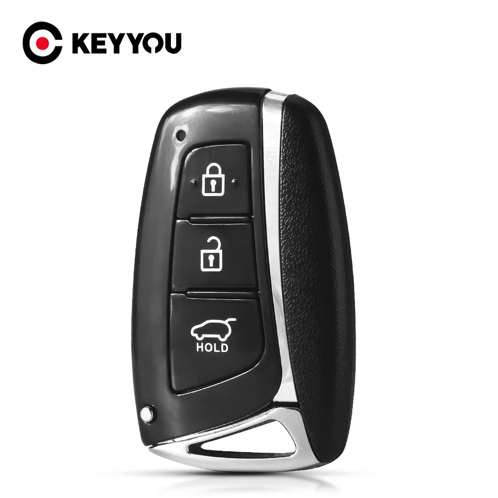 

KEYYOU 3 Buttons Smart Remote Key Shell Case FOB For HYUNDAI SANTA FE IX45 2013 2014 2015 2016 2017 Genesis Equus Azera