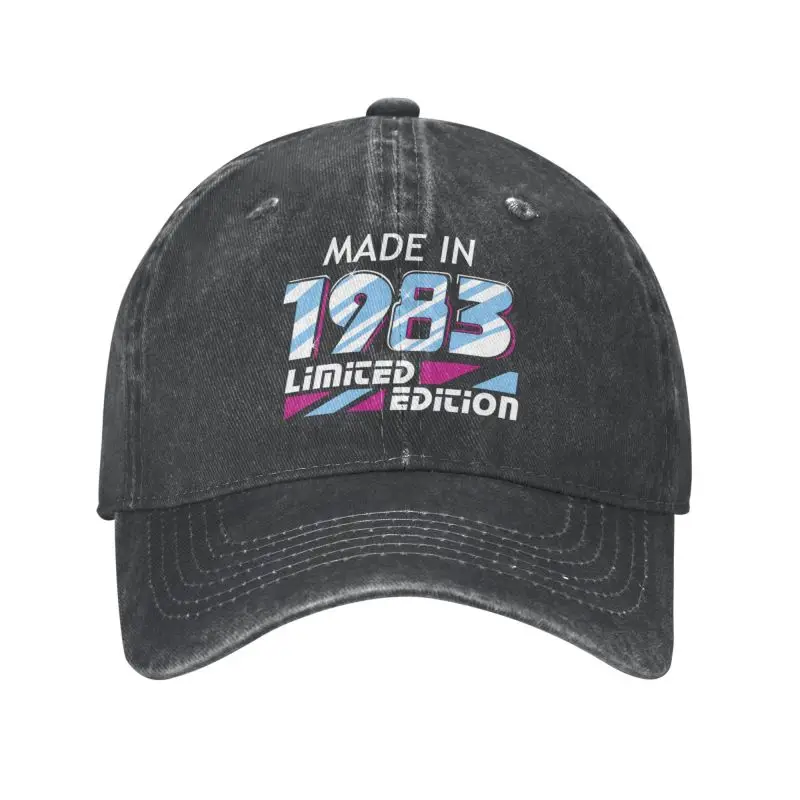 Custom Cotton Made In 1983 Limited Edition Perfect Birthday Gifts Baseball Cap for Men Women Adjustable Unisex Dad Hat Spring