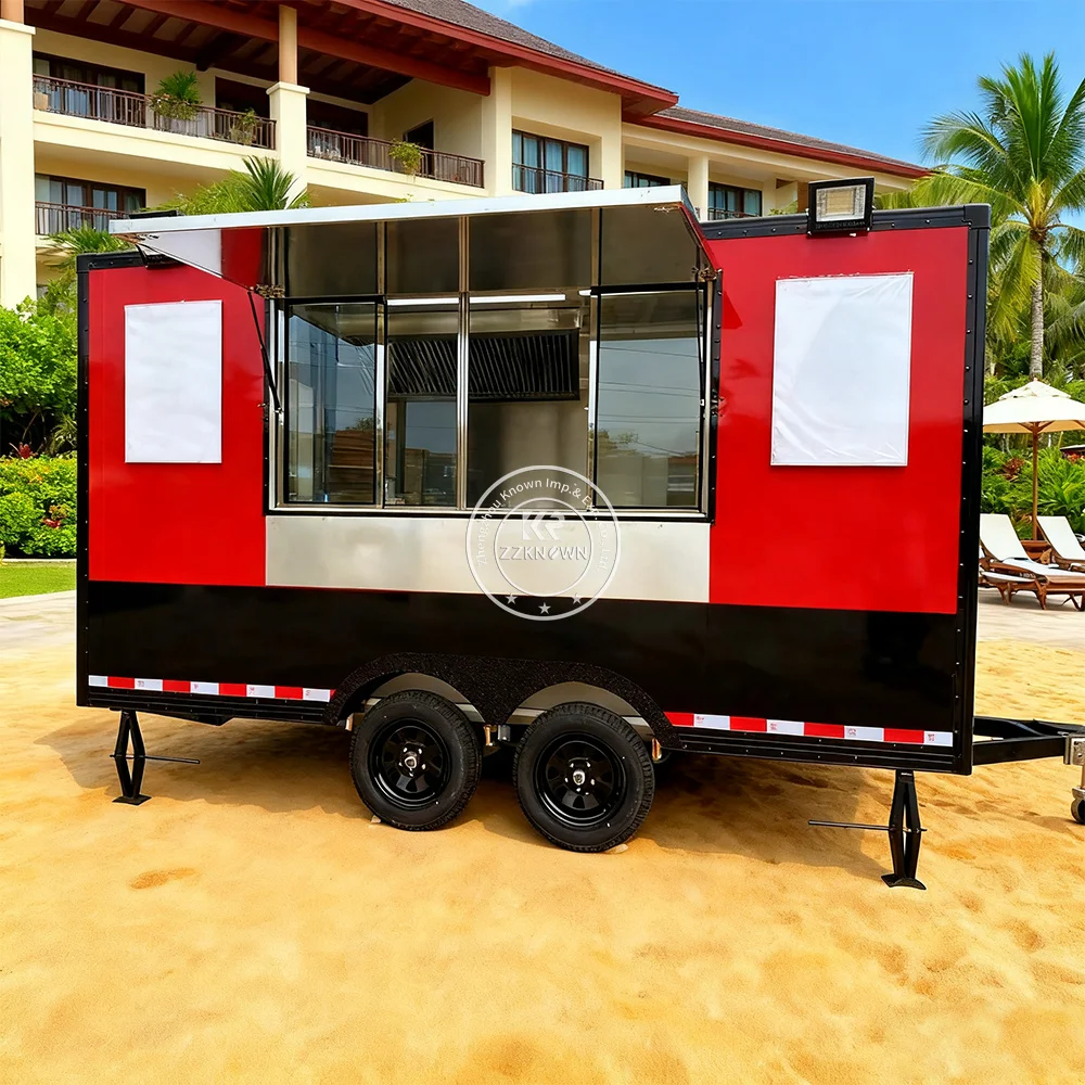 

Custom Grill Tacos Ice Cream Cart Fully Equipped Fast Food Trailer Concession Trailer Mobile Food Truck for Snack Sales